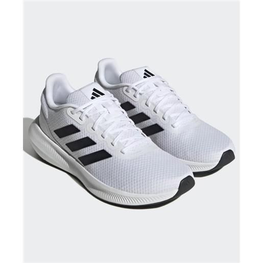 Scarpe sneakers uomo adidas running jogging runfalcon 3.0 bianco hq3789