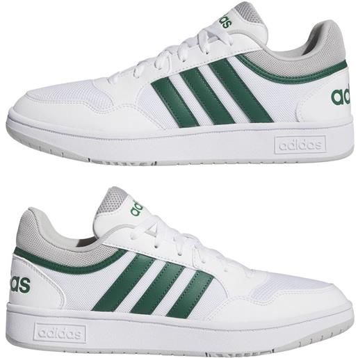 Scarpe sneakers uomo adidas hoops 3.0 low summer bianco verde ig1484