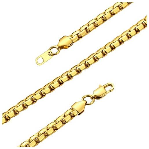 GOLDCHIC JEWELRY scatola da uomo veneziana da 6 mm, catena per collana in oro