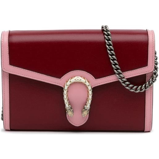 Gucci Pre-Owned - portafoglio con catena dionysus piccolo - donna - pelle di vitello - taglia unica - rosa