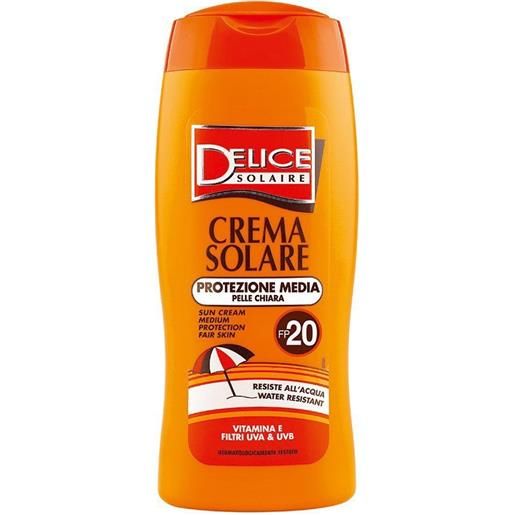 Delice crema solare protezione media pelle chiara spf 20 250 ml