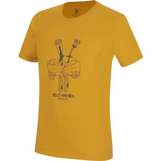 Wild Country - t-shirt in cotone biologico - flow m t-shirt desert gold per uomo - taglia s, m, l, xl - giallo