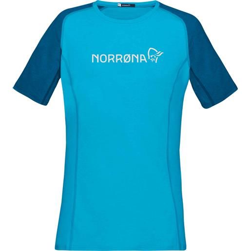 Norrona - t-shirt da mtb a maniche corte - fjora equaliser lightweight t-shirt w's mykonos blue/aquarius per donne - taglia s, m