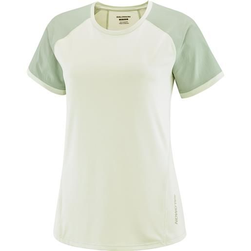 Salomon - t-shirt escursionismo traspirante - outline ss tee w aqua foam/iceberg green per donne - taglia s, m, l, xl - verde