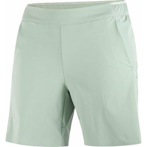 Salomon - shorts da trekking - wayfarer ease shorts w iceberg green per donne in pelle - taglia xs, s, m, l - verde