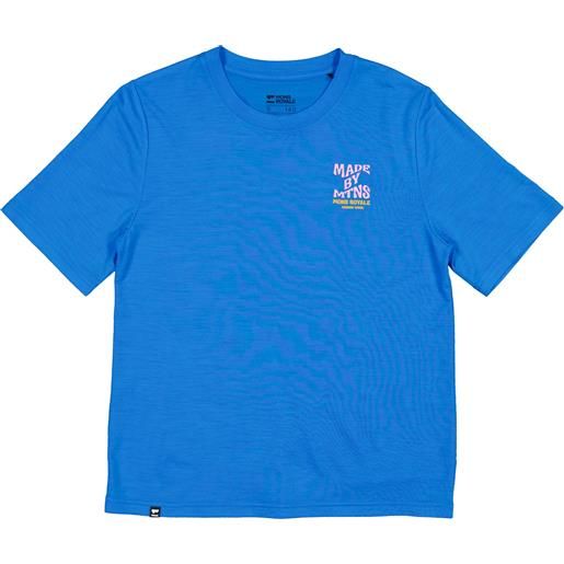 Mons Royale - maglietta a maniche corte da mountain bike in lana merino - icon merino air-con relaxed tee pop blue per donne in nylon - taglia xs, s, m, l