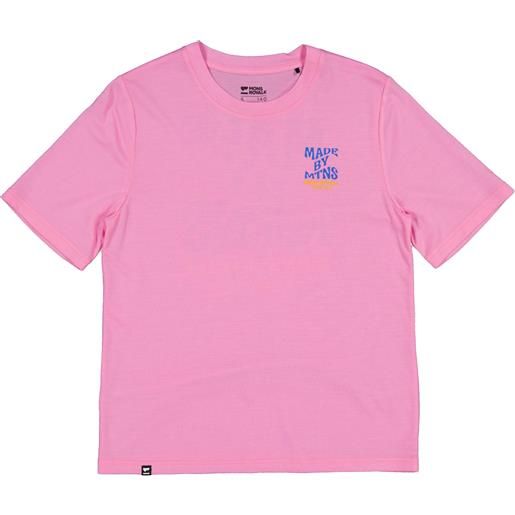 Mons Royale - maglietta a maniche corte da mountain bike in lana merino - icon merino air-con relaxed tee pop pink per donne in nylon - taglia xs, s, m, l - rosa