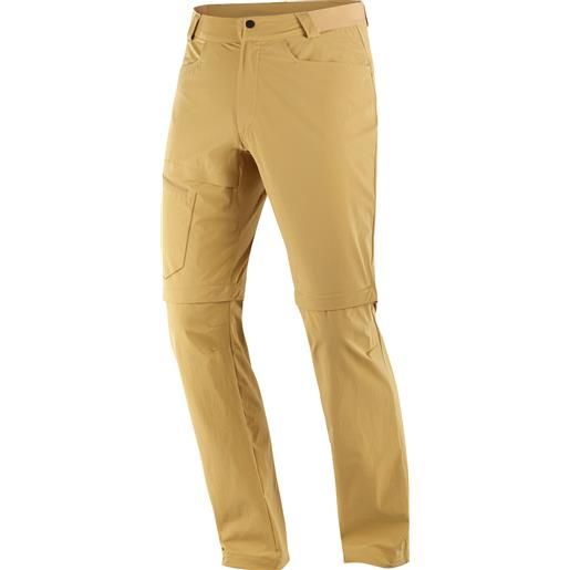 Salomon - pantaloni da trekking convertibili - wayfarer zip off pants m apple cinnamon per uomo in softshell - taglia 40 fr, 42 fr, 44 fr, 46 fr - beige