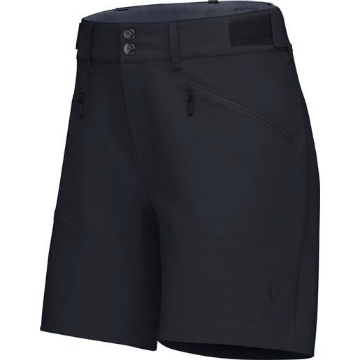 Norrona - shorts stretch - falketind flex1 shorts w's caviar per donne in softshell - taglia xs, s, m, l - nero