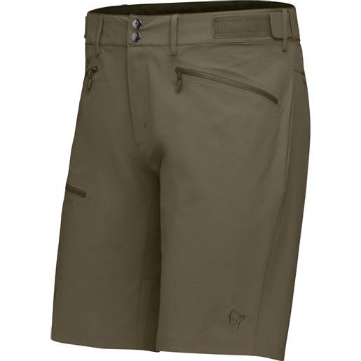 Norrona - shorts softshell versatili - falketind flex1 shorts m's olive night per uomo in softshell - taglia l - kaki
