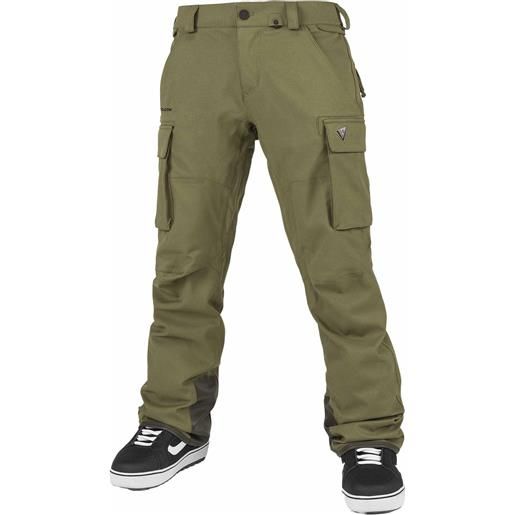Volcom - pantaloni da snowboard - new articulated pant military per uomo - taglia m, l - kaki