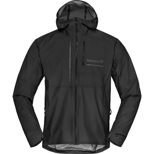 Norrona - giacca da trail/running impermeabile e traspirante - senja gore-tex active jacket m's caviar black per uomo - taglia s, m, l, xl - nero