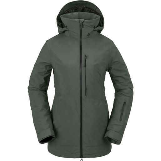 Volcom - giacca da snowboard - 3d stretch gore jacket eucalyptus per donne - taglia m, l - grigio