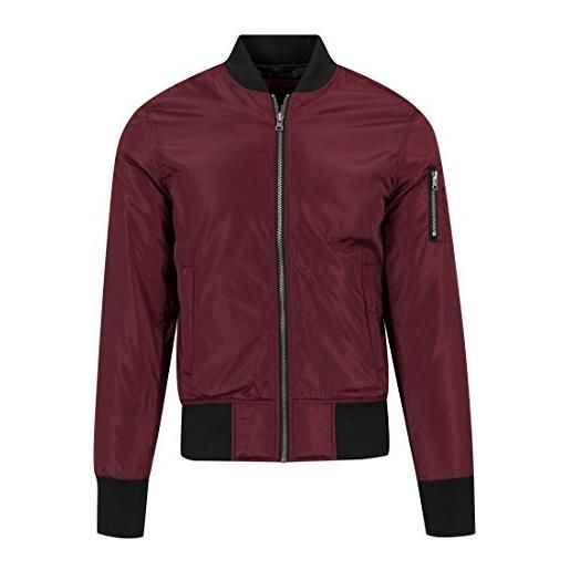 Urban Classics 2-tone bomber jacket, multicolore (burgundy/black), xl uomo