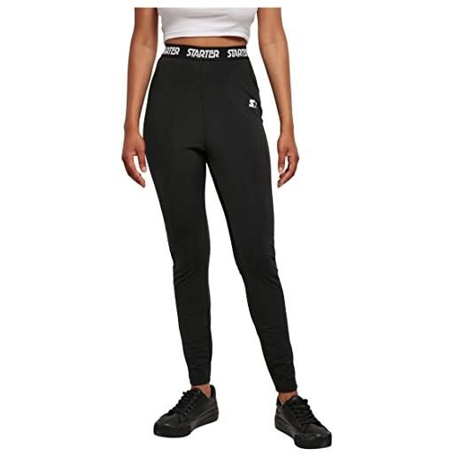 STARTER BLACK LABEL leggings con logo da donna pantaloni da yoga da donna, nero, s