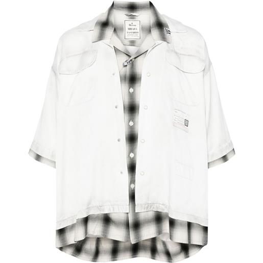Maison Mihara Yasuhiro camicia a doppio strato - grigio