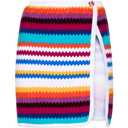 Missoni minigonna a zigzag - bianco