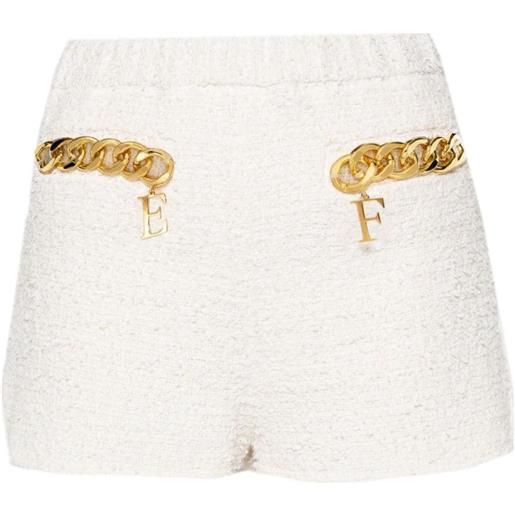 Elisabetta Franchi shorts corti con catena - bianco