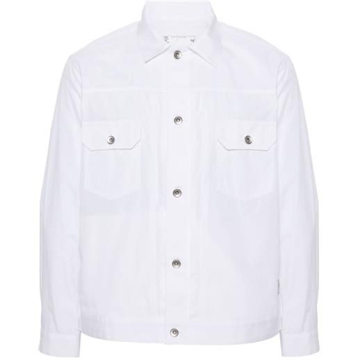 sacai giacca-camicia thomas mason - bianco