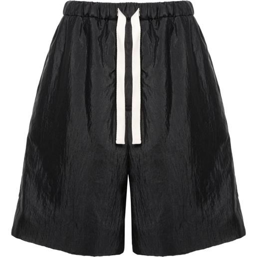 Jil Sander shorts con coulisse - nero