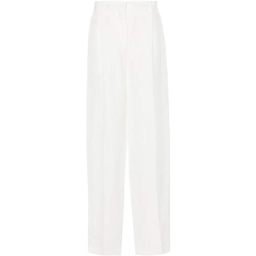 MSGM pantaloni con piega - bianco