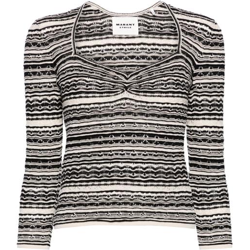 MARANT ÉTOILE maglione maeline a righe - nero