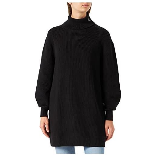 Calvin Klein Jeans chunky sweater dress j20j220002 vestiti in maglia, nero (ck black), m donna