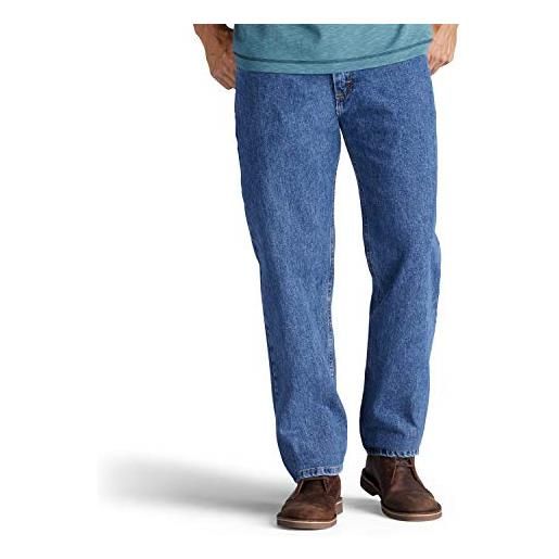 Lee jeans da uomo relaxed fit straight leg, pietra media. , 42w x 28l