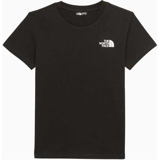 The North Face t-shirt girocollo nera in misto cotone con logo