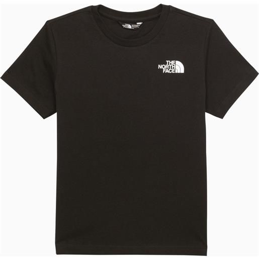 The North Face t-shirt girocollo nera in cotone con logo