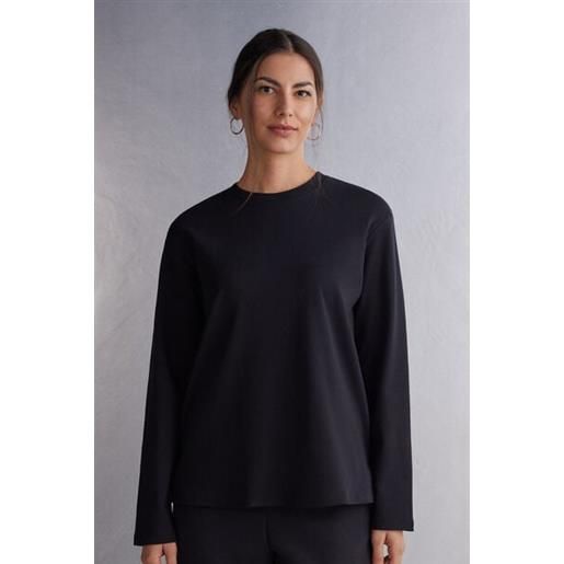 Intimissimi maglia manica lunga in cotone luxury nero