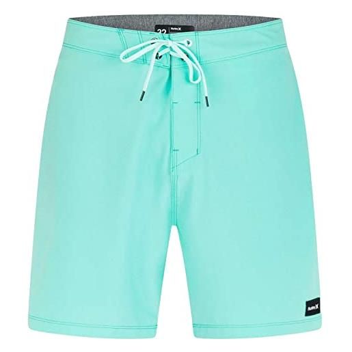 Hurley babylegs division phntm-eco oao solid 18' costume da bagno da uomo, figi, 38