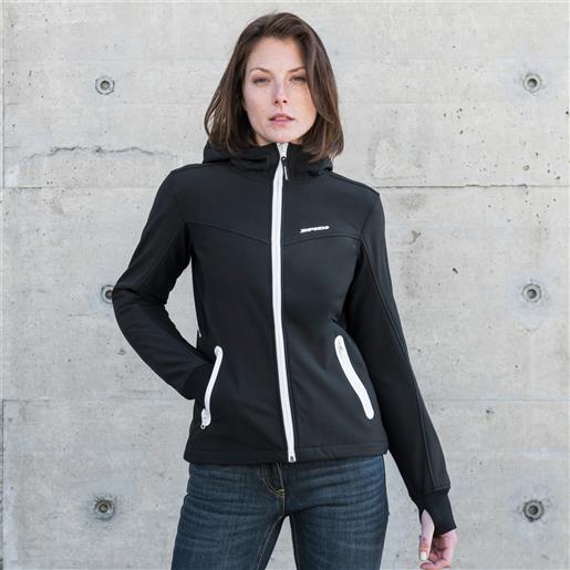 Spidi giacca hoodie armor donna colore nero bianco | spidi | t229-011