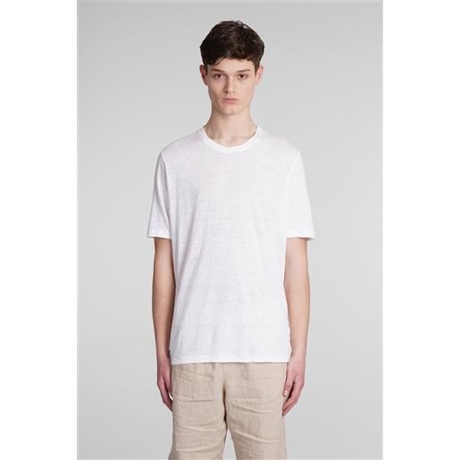 120% t-shirt in lino bianco