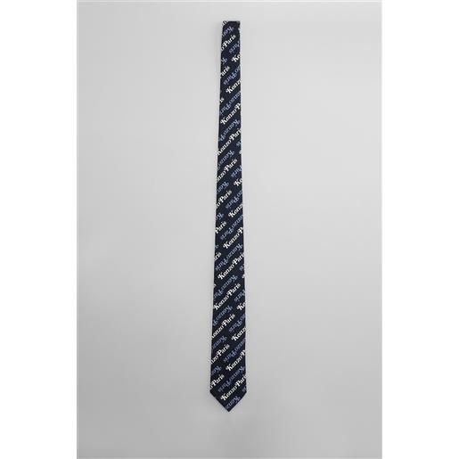 Kenzo cravatta in cotone blu