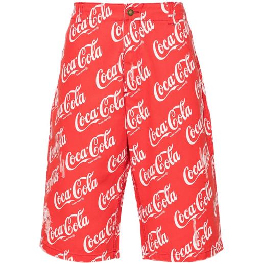 ERL shorts coca-cola con stampa - rosso