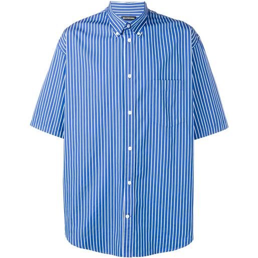 Balenciaga camicia a righe - blu