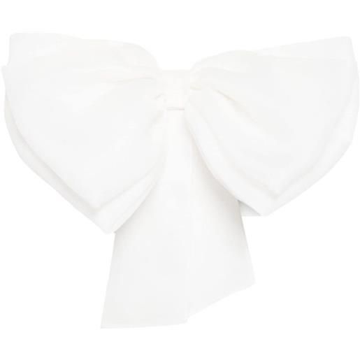 Cynthia Rowley top a fascia cupid's bow - bianco