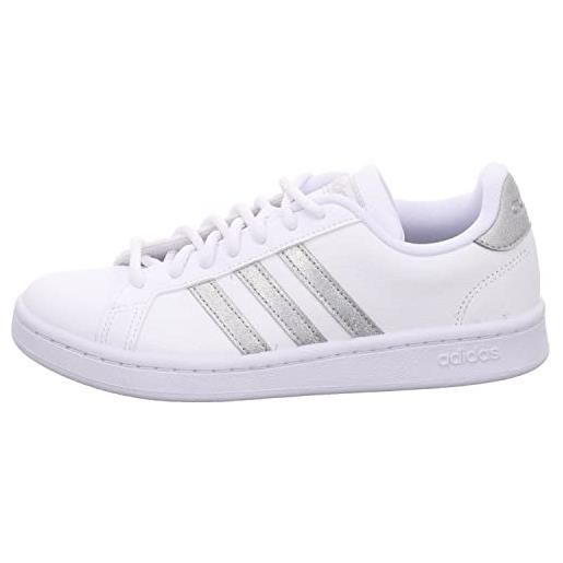 adidas grand court, sneakers donna, bianco ftwwht silvmt, 38 eu
