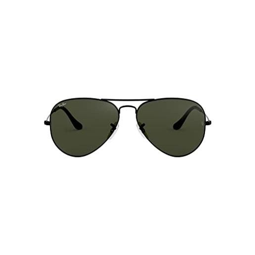 Ray-Ban rb3025 aviator occhiali da sole unisex adulto, nero (schwarz l2823), 58 mm