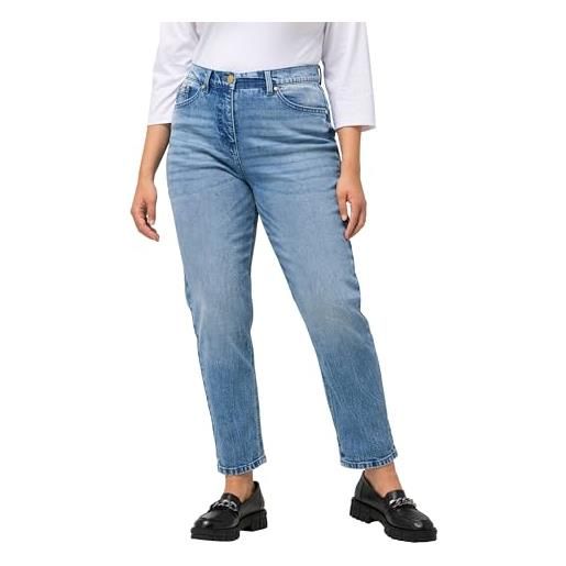 Ulla popken jeans, mom, blue denim, 48-50 donna