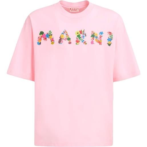 Marni t-shirt con stampa a fiori - rosa