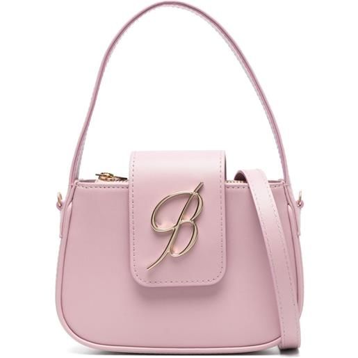 Blumarine borsa tote con battente - rosa