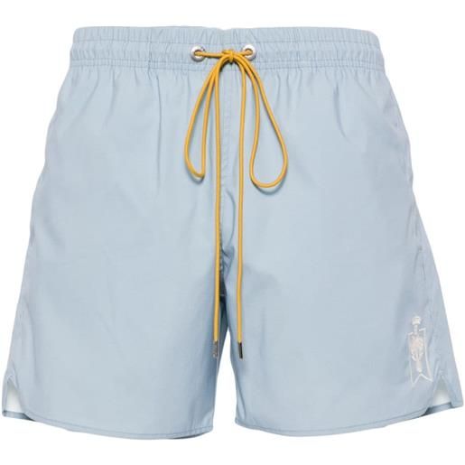 RHUDE costume da bagno con ricamo - blu