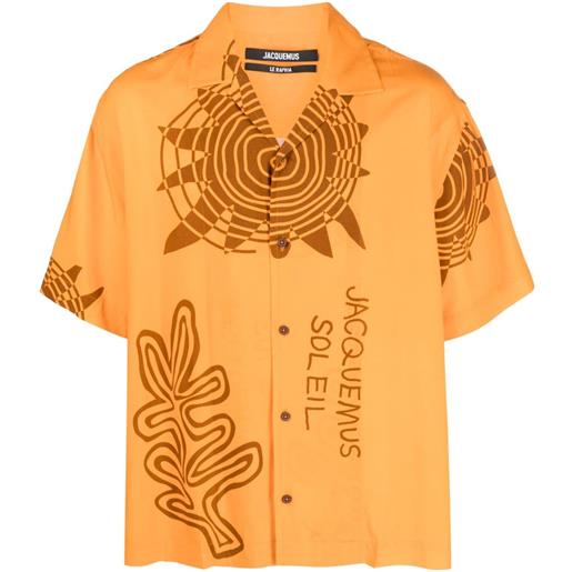 Jacquemus camicia con stampa grafica - arancione