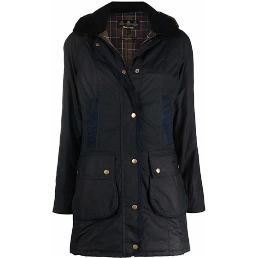 Barbour parka con cappuccio - blu