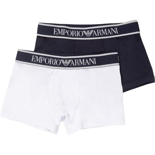EMPORIO ARMANI set di 2 boxer in cotone con logo