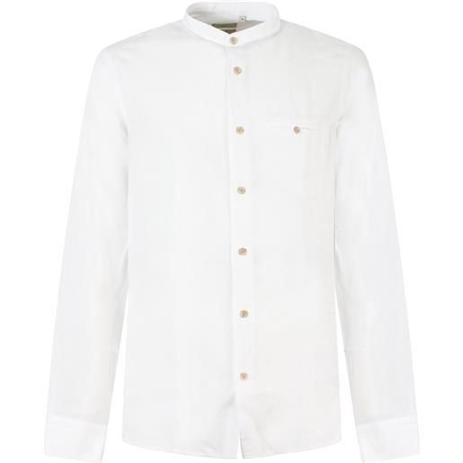 LIU JO camicia bianco con collo coreano per uomo