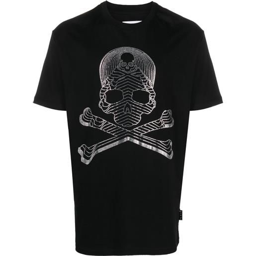 Philipp Plein t-shirt skull & bones girocollo - nero