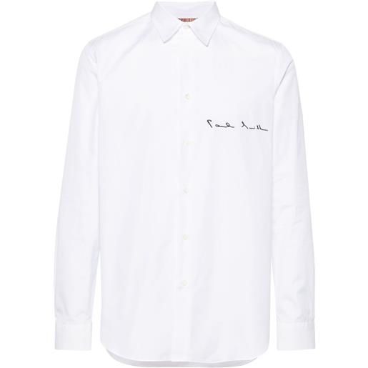 Paul Smith camicia con ricamo - bianco